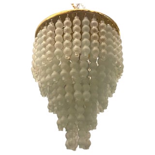 Large Bubble Glass Chandelier, 1970s For Sale
