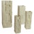 White Square Relief Vases, Set of 4 For Sale - Image 9 of 9