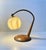 Italian Art Deco Table Lamp in Walnut and Marbled Glass, 1930s For Sale - Image 3 of 9
