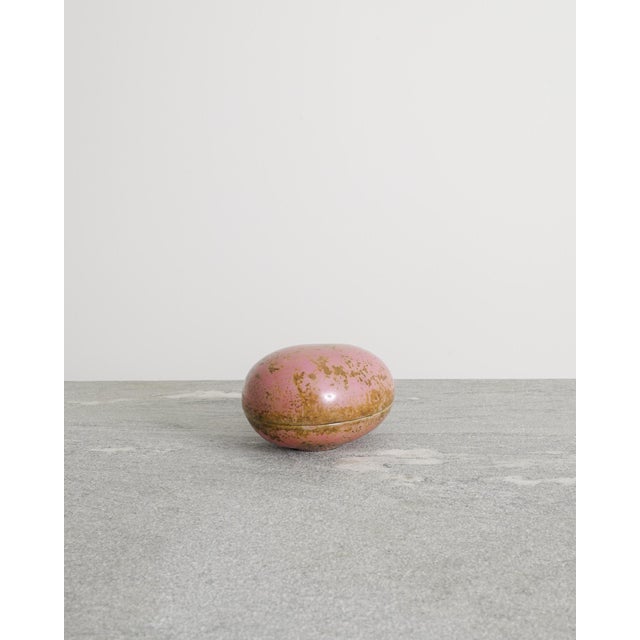 Mid-Century Modern Swedish Pink Gold Stoneware Ceramic Box by Hans Hedberg for Biot France, 1950s For Sale - Image 4 of 7