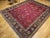 Vintage Tabriz Room Size Rug in Allover Floral Pattern in Red, Navy, Turquoise, Green For Sale - Image 12 of 12