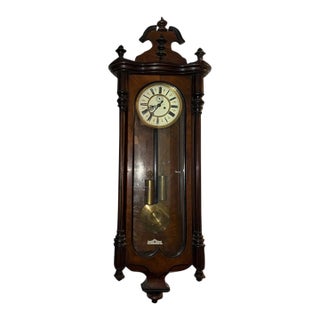 19th Century 2 Weight Vienna Regulator Wall Clock For Sale