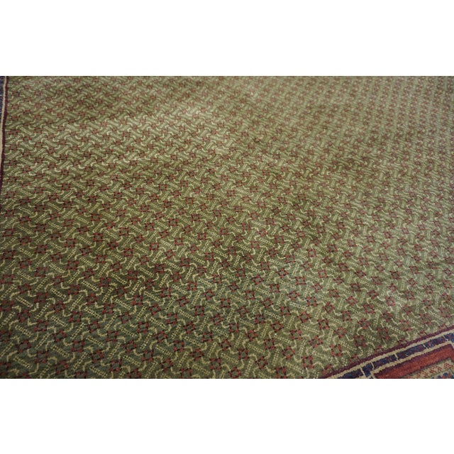 Textile Splendid Green-Olive Background With Elegant Greek Key Pattern Contemporary Chinese Rug For Sale - Image 7 of 12
