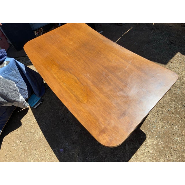 1960s Alma Company Vintage Mid Century Modern Walnut Executive Desk For Sale - Image 9 of 12