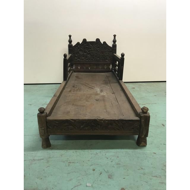 Vintage Brown Prayer Table For Sale - Image 3 of 4