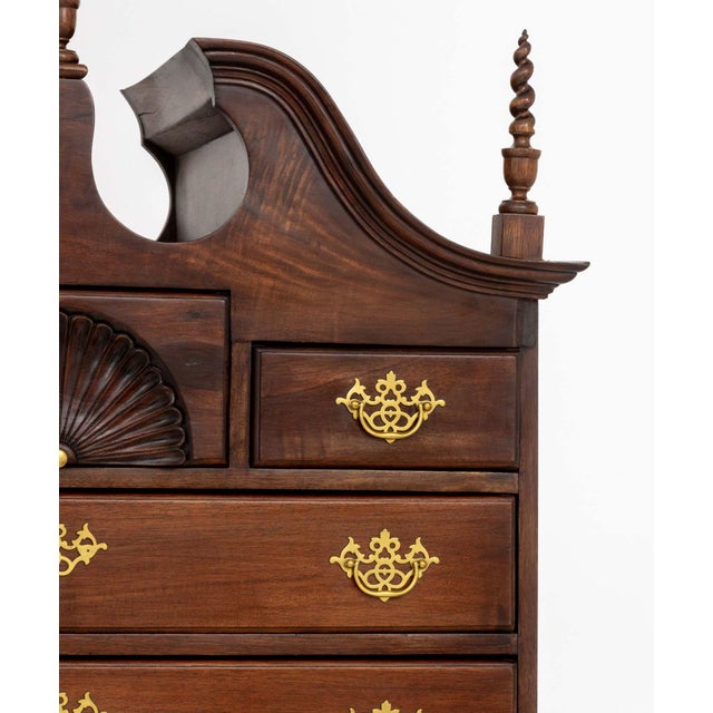 Queen Anne Queen Anne Style Mahogany Highboy For Sale - Image 3 of 11