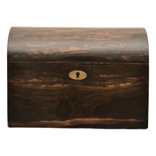 19th Century Coromandel Tea Caddy With Domed Top For Sale