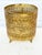 Mid-Century Modern Vintage Hollywood Regency Gold Ormolu Filigree Pierced Waste Basket With Claw Feet For Sale - Image 3 of 9