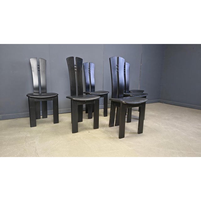Postmodern Wooden Dining Chairs, 1980s, Set of 6 For Sale - Image 9 of 14