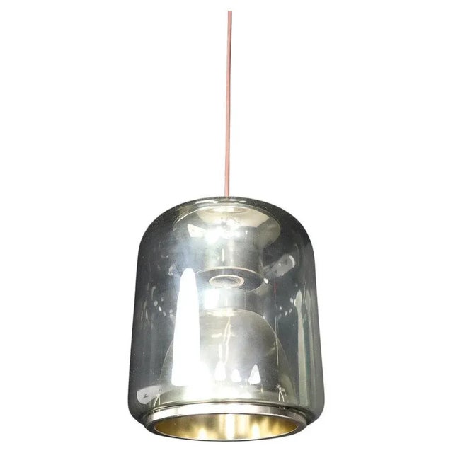 Mid-Century Smoked Glass Pendant attributed to Erco Leuchten, Germany, 1970s For Sale - Image 10 of 10