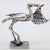 1980s Vintage Italian Handmade Genuine Silver Stork With Newborn Baby Figurine Sculpture Miniature For Sale - Image 5 of 10