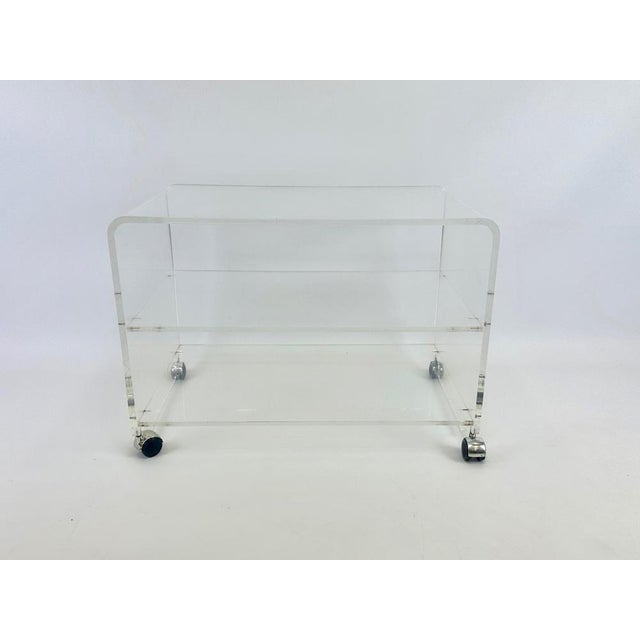 Space Age Acrylic Glass Coffee Table, 1970s, in Very Good conditions. Designed 1970 to 1979