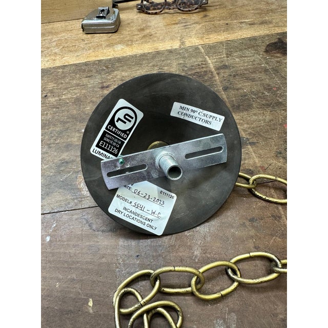 Spanish 1960s Brutalist Gilt Metal Nail Design Sunburst Ceiling Fixture For Sale - Image 10 of 12