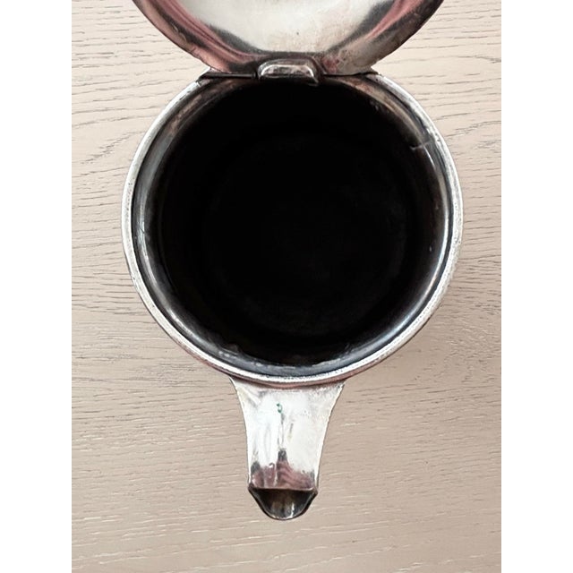 1970s Vintage 1940s Sheraton Hotel Silver Plate Coffee Pot 64oz Prop For Sale - Image 5 of 10