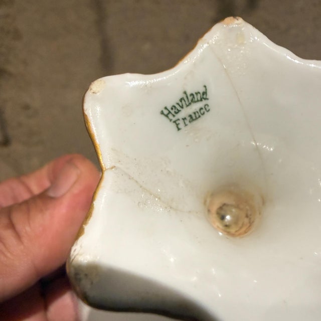 1950s Theodore Haviland Limoges Punch Porcelain Cups - a Pair For Sale - Image 11 of 12