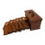 Mid-Century Modern Wood Coaster & Snack Tray Set - 7 Pcs. For Sale