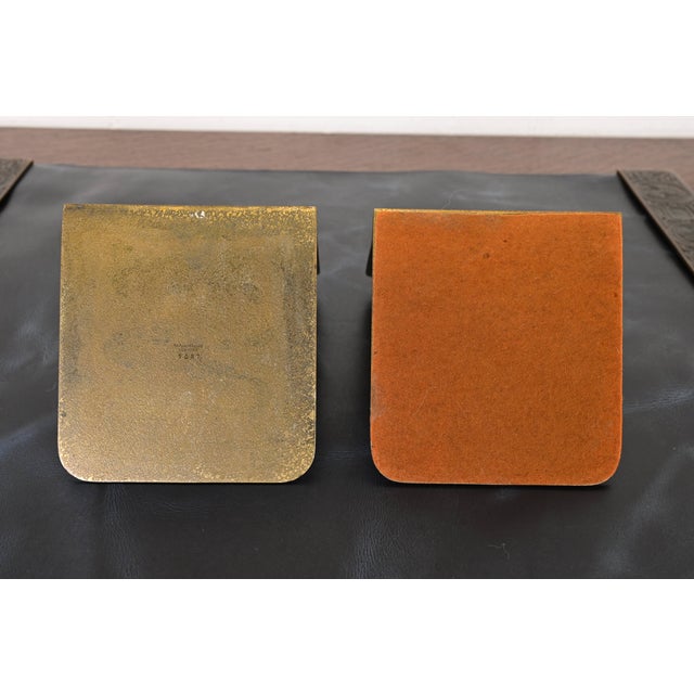 Tiffany Studios New York Bronze Doré Zodiac Bookends, Circa 1910 For Sale - Image 9 of 12