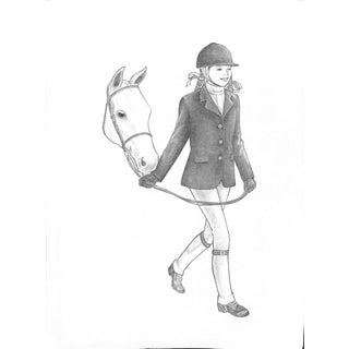 Our 1st Riding Show! Graphite Drawing For Sale