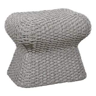 Carrier and Company for Century Furniture Warren Outdoor Ottoman - Grey For Sale