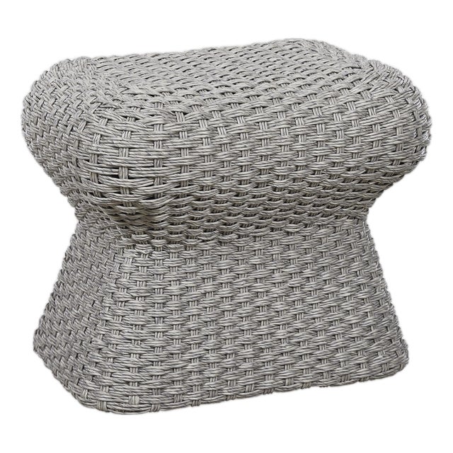 Carrier and Company for Century Furniture Warren Outdoor Ottoman - Grey For Sale