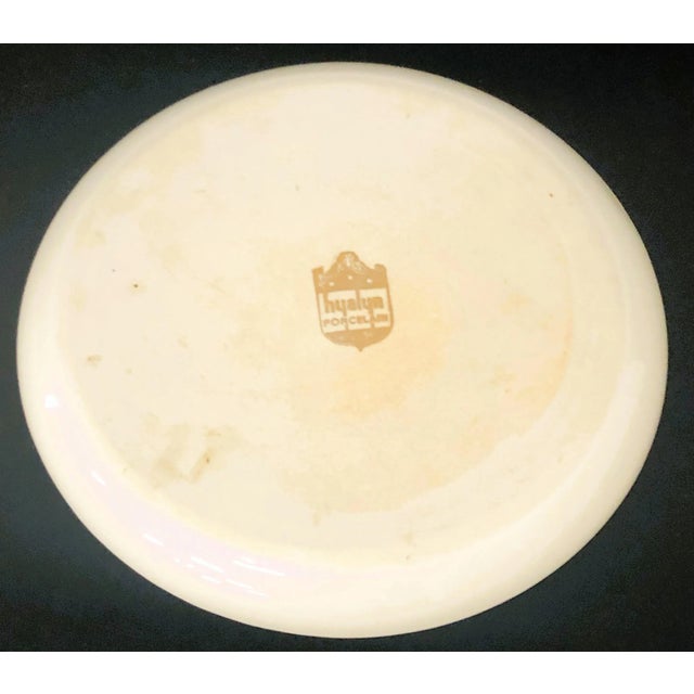 Late 20th Century Vintage Hyalyn Porcelain Gold Rim Collector Plates - Set of 3 For Sale - Image 4 of 7