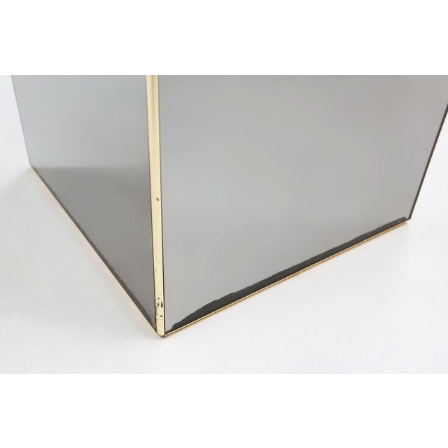 Gray Large Column Mirror Plant Display Stand by Deknudt, Belgium, 1980s For Sale - Image 8 of 11