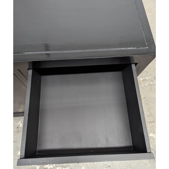Asian Modern Black Lacquer Sideboard For Sale - Image 10 of 11