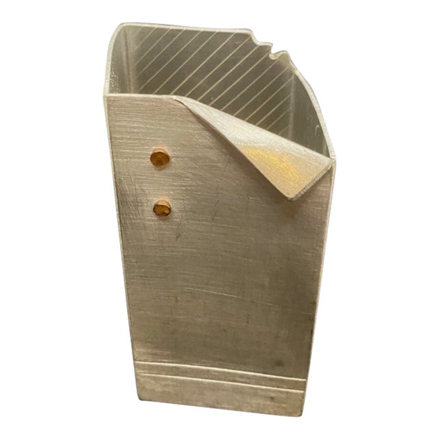 Jm Jon Micheal Route 1987 Artisian Pewter Vase For Sale