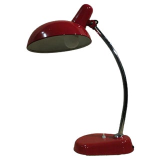 Adjustable Steel and Enamel Table Lamp from Seminara Torino, 1950s For Sale