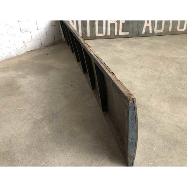 1930s Metal and Wood Garage Sign, 1930s For Sale - Image 5 of 6