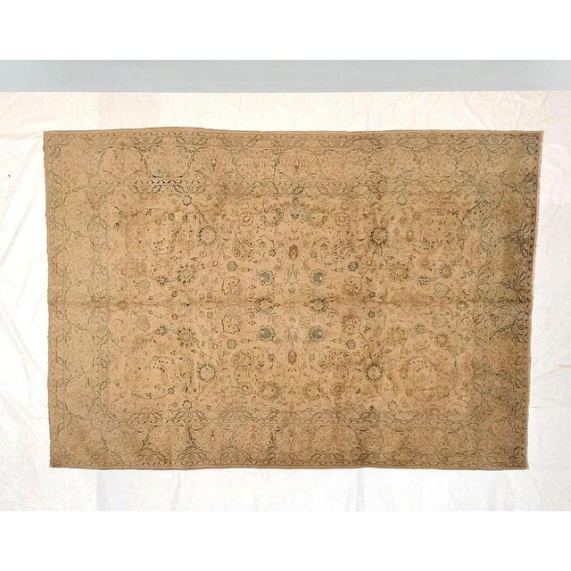 1960s 1960s Vintage Persian KashanRug 7'7" X 10' For Sale - Image 5 of 5