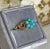 Late 19th Century Victorian Turquoise Diamond Forget-Me-Not Ring Locket Back 15k Size 6.5 For Sale - Image 4 of 11