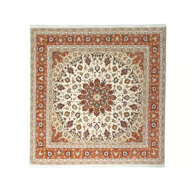 Hand-Knotted Tabriz 50 Raj Oriental Rug with Silk Content For Sale - Image 13 of 13