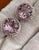 2020s 24 Ct Round Natural Pink Amethyst Earrings 18 Karat White Gold Post Backs For Sale - Image 5 of 8