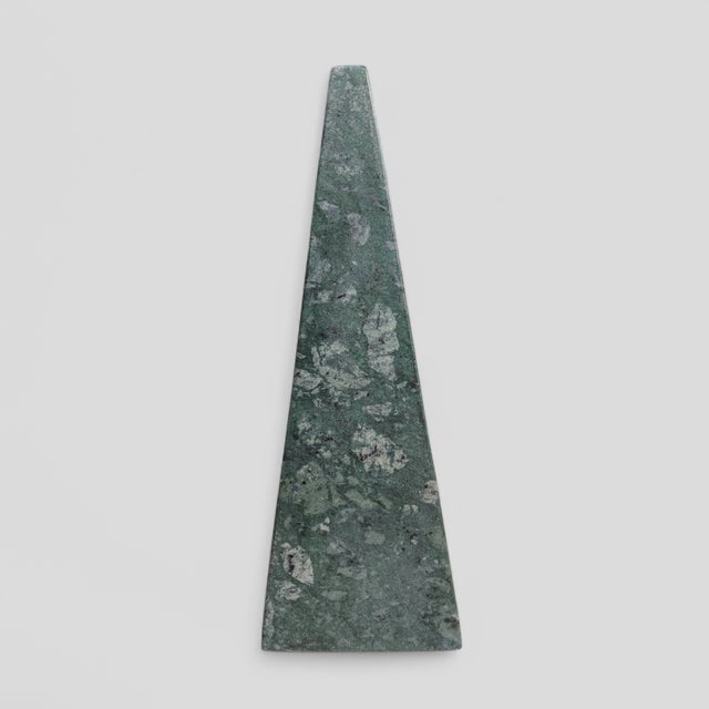 Green Vintage Neoclassical Grand Tour Green Marble Obelisk For Sale - Image 8 of 9