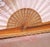 19th Century French Hand-Painted Silk Fan With Carved Wood Sticks in Frame For Sale - Image 4 of 7