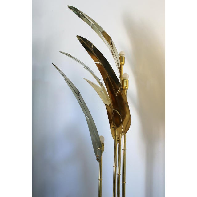 Palma Floor Lamp in Brass, 1970s For Sale - Image 6 of 16
