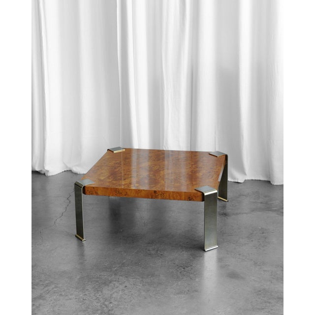 The table comes from Italy. The author of the design is Milo Baughman. We renovated the surface of the table - polished...