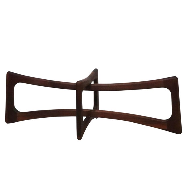 Brown Mid Century Glass Top CoffeeTable by Adrian Pearsall C 1950/60's For Sale - Image 8 of 13