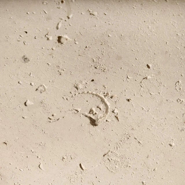 1960s Natural Coquina Stone Top Cocktail Table With Brass Base For Sale In New York - Image 6 of 12