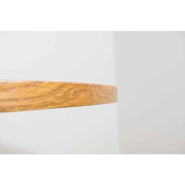 Wood Mid-Century Modern Oak Round Dining Table, Denmark, 1970s For Sale - Image 7 of 11