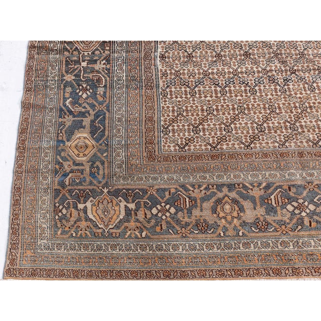 Textile Persian Hamadan Rug For Sale - Image 7 of 9