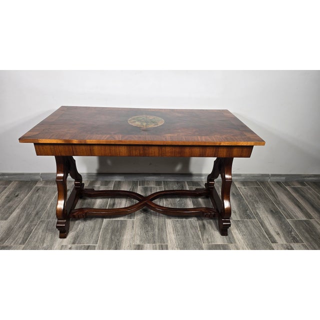 Vintage Biedermeier Walnut Table For Sale - Image 13 of 13