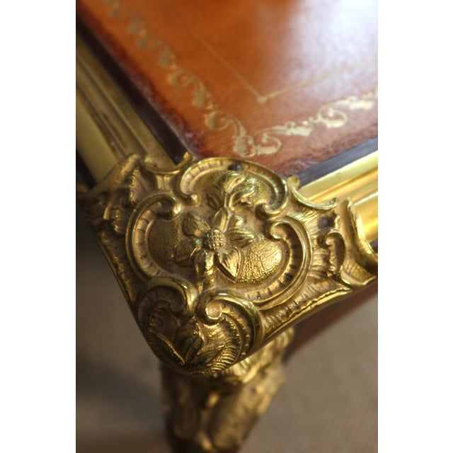 Wood Large Louis XV Style Desk, 1890s For Sale - Image 7 of 16