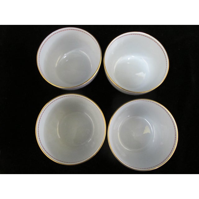 Spode Copeland Red Gold Trade Winds Ship Brig Built Rice or Cereal Bowl Set of 4 For Sale - Image 10 of 11