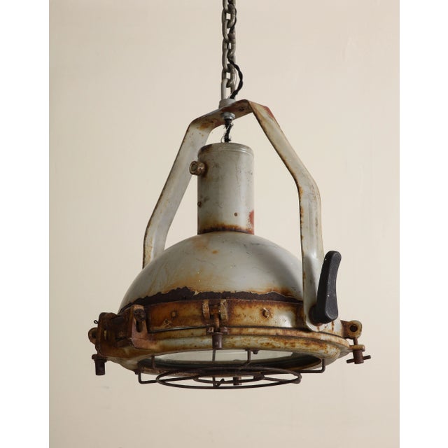 Vintage Industrial Pendant Light, C. 1950 For Sale In New York - Image 6 of 13