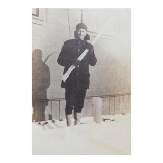 Antique Giant Winter Ice Icicle Snapshot Photograph For Sale