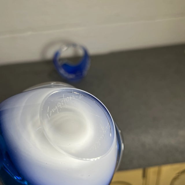 Mid 20th Century Flygsfors Coquille Glass Bowls - Set of 2 For Sale - Image 9 of 11