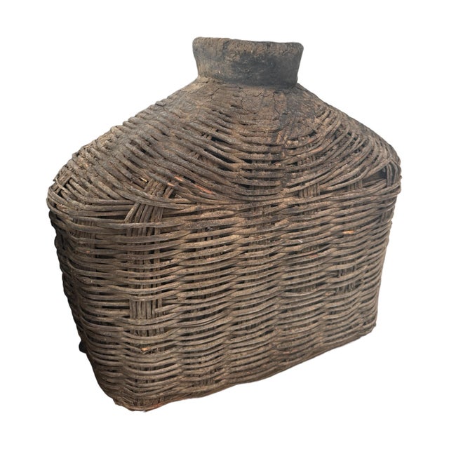 Late 19th Century Woven Willow Oil Container For Sale - Image 4 of 9