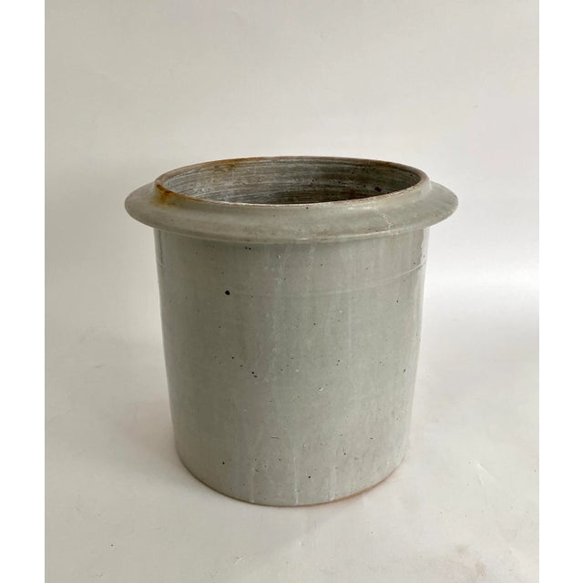 Rustic European Dutch Salt Glaze Crock Oversized Planter For Sale - Image 3 of 7